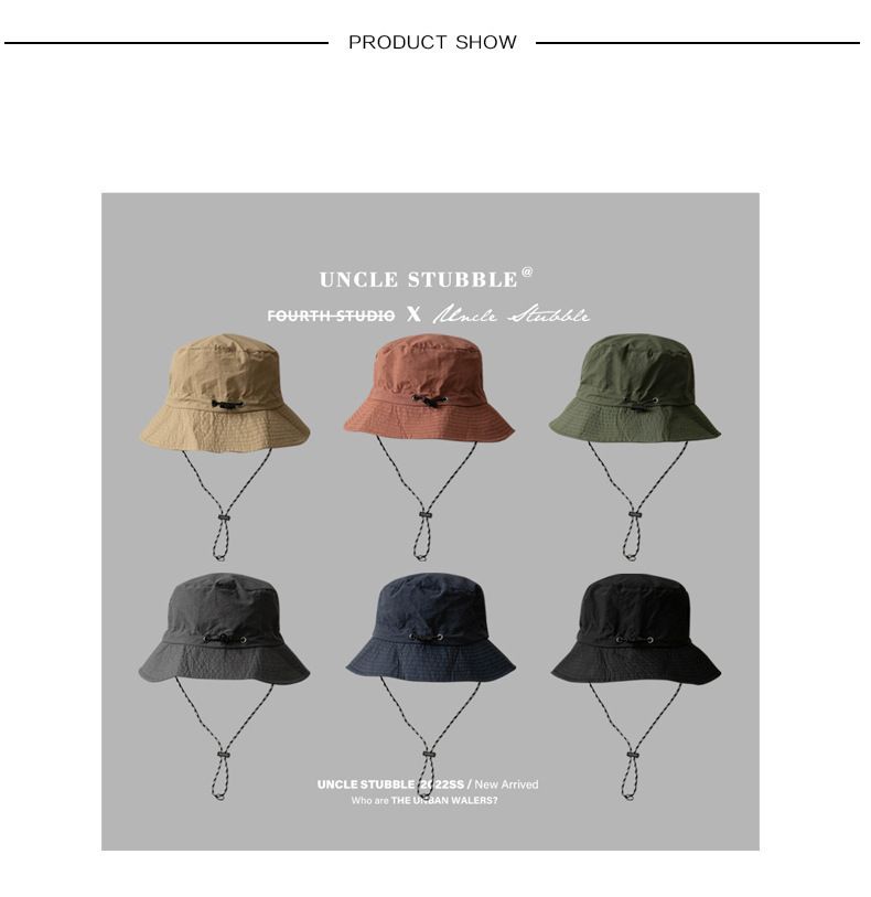 Army green Packable Bucket Hat Unisex Wide Brim Foldable Sun Protection Hiking Travel Cap