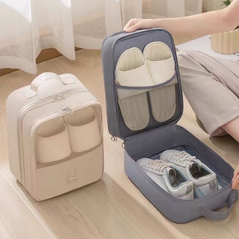 Light blue Travel Shoe Bag Portable Luggage Organizer Waterproof Dustproof Shoe Pouch