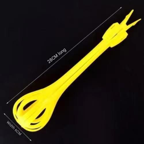 Red  2-Piece 3-in-1 Multi-Functional Egg Whisk & Food Tongs Set