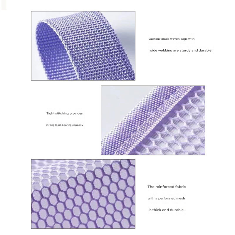 Purple 3-Layer + 4-Layer Hanging Mesh Storage Bag Set for Balls Toys and Sports Gear