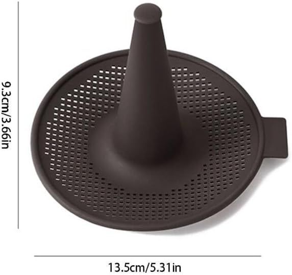 Silicone Donut Baking Mould for Homemade Baking - Heat Range -30℃ to 230℃, Non Stick Pastry Pans with Perforated Base & Cone Centre (5pcs Coffee)