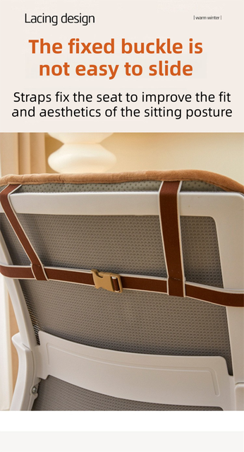 Grey Premium Quilted Plush Integrated Seat Cushion & Backrest – Thickened Lumbar Support Pad with Detachable Armrests, Secure Buckle and Washable Cover for Office Chair Long Sitting