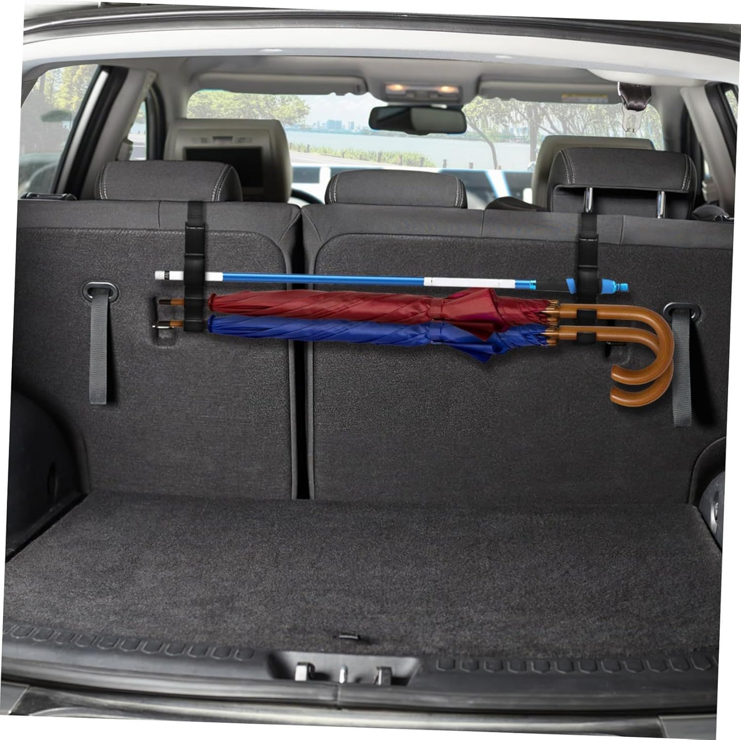 2PCS Multifunctional Car Seat Back Triple Hooks Organizer for Purses Umbrellas and Bags – Heavy Duty 15kg Easy Install Headrest Hangers for Car Interior Storage