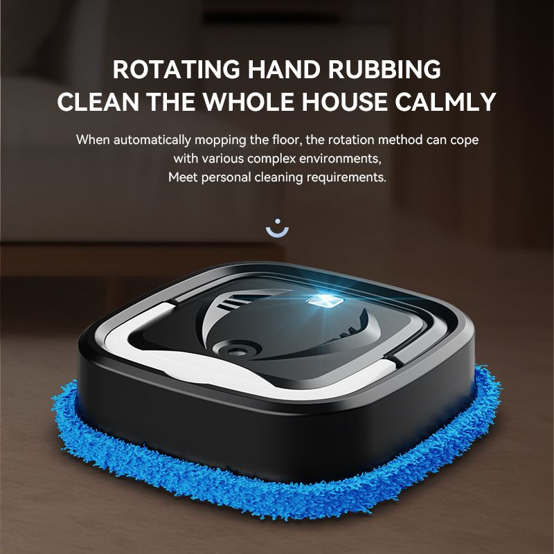 White P6 Smart Robotic Mop and Floor Cleaner for Full Home Cleansing – High Power, Wet & Dry Dual Use, Obstacle Sensing, Spray Humidifier, 2.5H USB Rechargeable Long Battery Life and 8cm Low-Profile Body, Large 25X 25CM Advanced Mopping Pad (EOFY Promotio