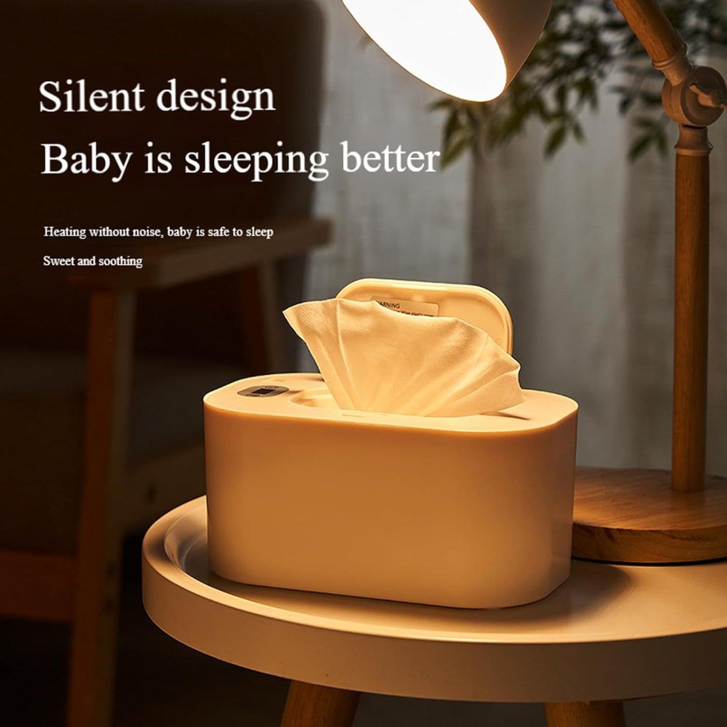 Green Portable USB Baby Wipe Warmer with LED Display and Top-Heating Moisture Protection – Intelligent Constant Temp Dispenser Case for Travel and Home
