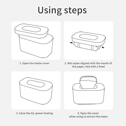 Green Portable USB Baby Wipe Warmer with LED Display and Top-Heating Moisture Protection – Intelligent Constant Temp Dispenser Case for Travel and Home
