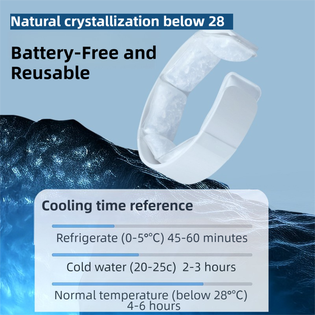 White Reusable Neck Cooling Ring – 360° Omnidirectional Wearable Ice Collar for Summer Heat Relief, Battery-Free Ergonomic Cooling Tube for Outdoor Sports Fitness