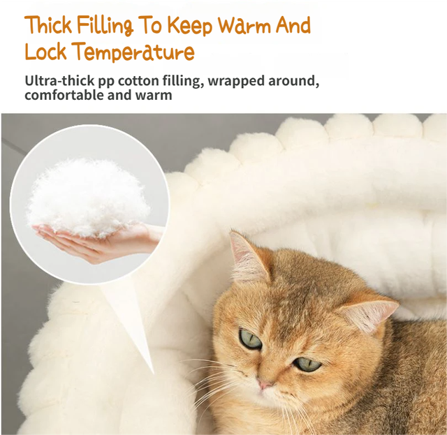Grey Plush Round Pet Bed with Gap Entry & Removable Cushion S Size - Thickened Warm Anti Slip Cats and Dogs Donut Nest for All Seasons, Cozy and Soft Sleeping Bed for Home Use, L Size 60*60*15CM