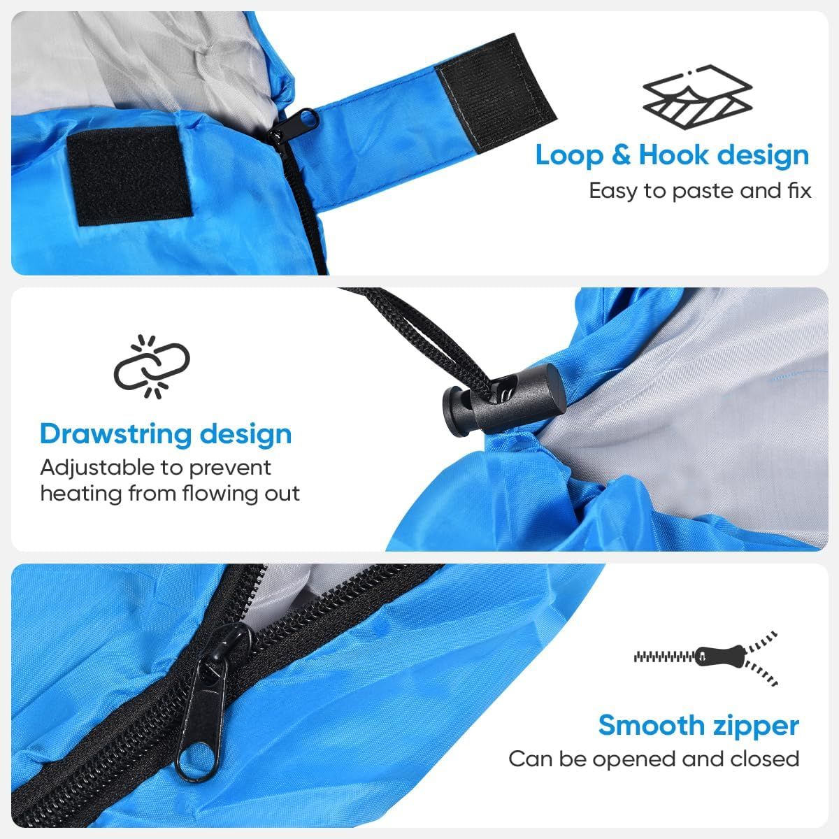 210 x 75cm Red Portable Envelope Camping Sleeping Bag 1.3kg Thickened Warm Sleeping Bag with Carry Bag, Convertible Blanket Design & 4 Seasons Cold Weather or Warm for Hiking Travel Indoor Outdoor Use