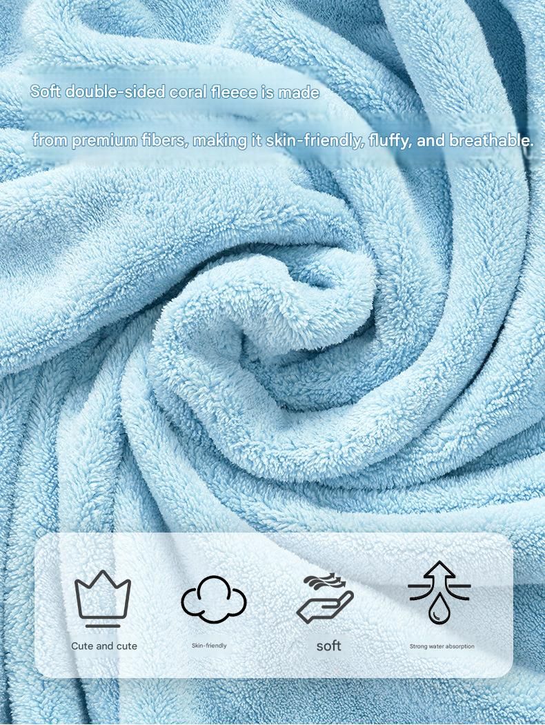 Yellow M size Pet Drying Robe with Hood - Quick Dry Coral Fleece Towel for Dogs and Cats, Super Absorbent Bathrobe with Cute Rabbit Ears, Adjustable Fit for All Sizes, Easy to Wear and Machine Washable