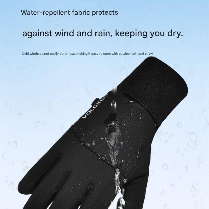 2 Pairs Black M size Winter Cycling Gloves Set - Windproof Thermal Touchscreen Sports Gloves with Water Resistant Design for Cycling, Running, Skiing and Outdoor Activities