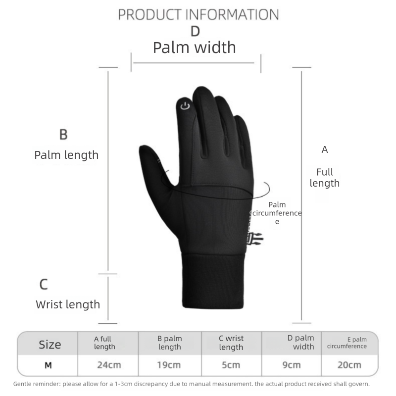 2 Pairs Black M size Winter Cycling Gloves Set - Windproof Thermal Touchscreen Sports Gloves with Water Resistant Design for Cycling, Running, Skiing and Outdoor Activities