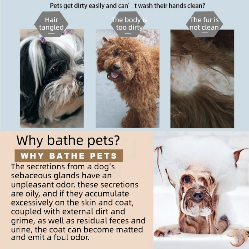 Orange Pet Bath Massage Brush Soft TPR Grooming Brush for Dogs and Cats Adjustable Hand Strap Deshedding Scrubber