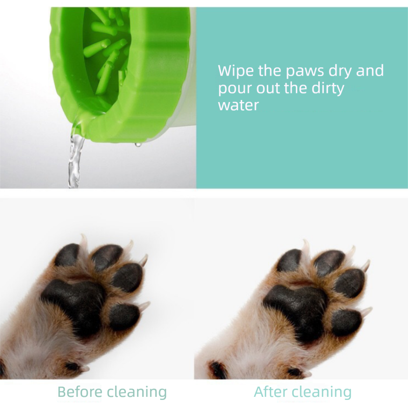 Blue big size Pet Paw Cleaner Cup Portable Dog Paw Washer with Soft Silicone Bristles TPR Silicone Cleaning Cup for Muddy Paws Dogs and Cats