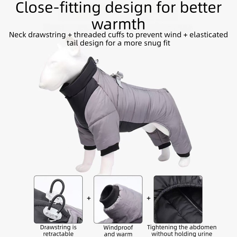 3-Piece Yellow Winter Pet Outdoor Travel  Set – yellow m size Reflective Dog Puffer Jacket, orange 3m Retractable Leash & yellow Portable Foldable Dog Bed