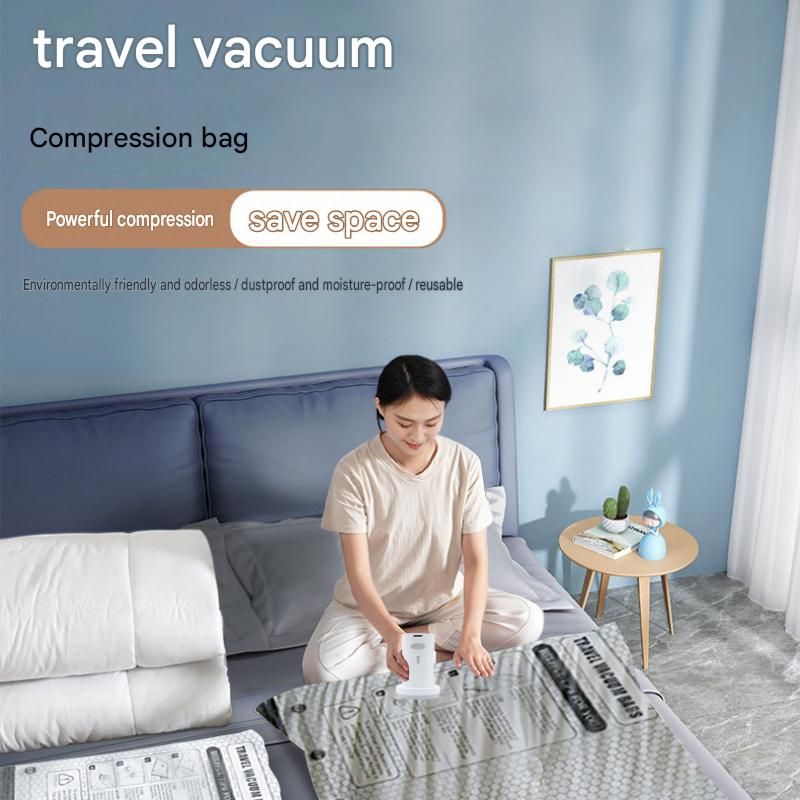18-piece Travel Vacuum Storage Bags Set for Clothes and Bedding, Space Saving Compression Bags for Suitcases, Wardrobes and Seasonal Storage, Reusable PA+PE Vacuum Seal Bags