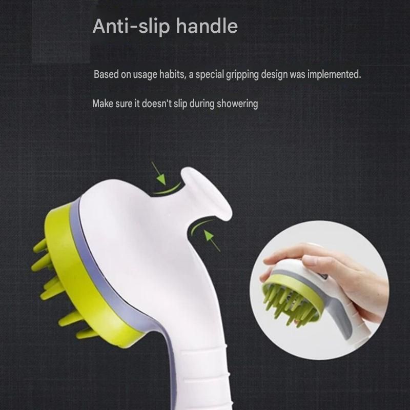 Orange Pet Bathing Shower Sprayer Brush with Water  Control Switch Control Dog Grooming Massage Shampoo Rinse Tool