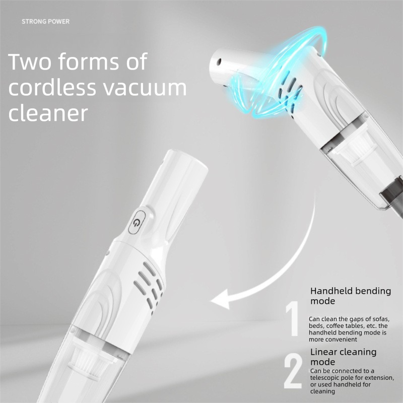 2-piece Home Cleaning  Bundle - Red UV Mattress Mite Vacuum Cleaner & White Cordless Handheld Stick Vacuum Set, Wireless Rechargeable Home Car Pet Hair Cleaning Kit