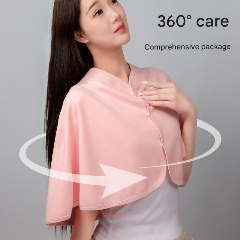 2 pcs Relaxing Winter Set - Beige Nursing Cape and Black Mini Humidifier Soothing – Soft Postpartum Shawl & 650ml USB Air Humidifier for Home Comfort，Relax Self Care Present for Women