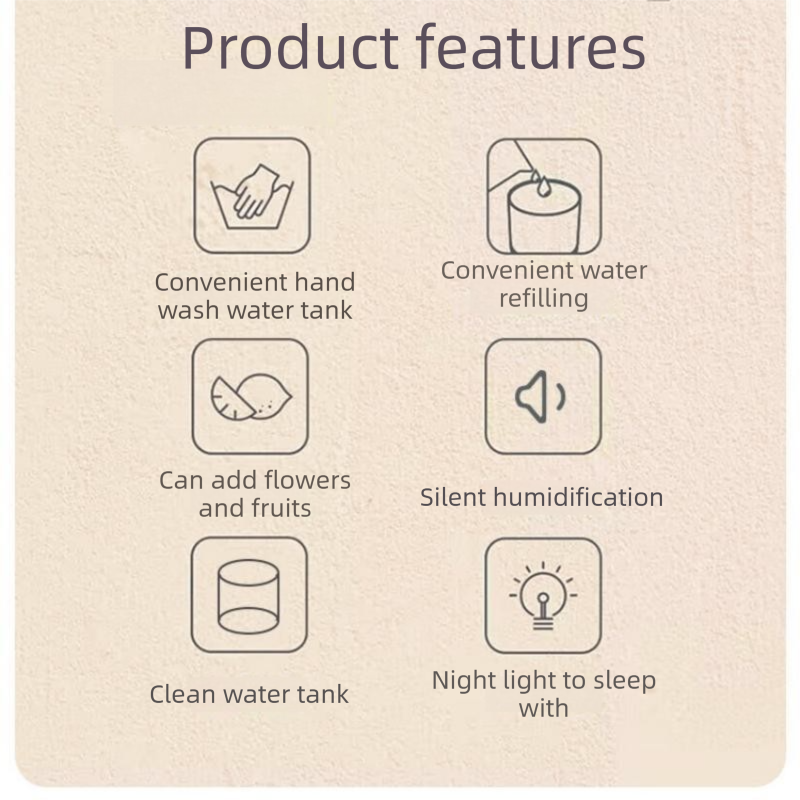 2 pcs Relaxing Winter Set - Beige Nursing Cape and White Mini Humidifier Soothing – Soft Postpartum Shawl & 650ml USB Air Humidifier for Home Comfort，Relax Self Care Present for Women