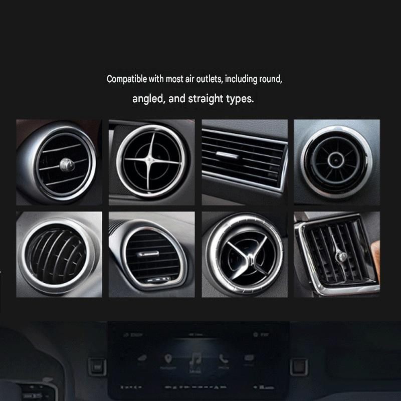Silvery Car Vent Air Freshener Diffuser (Includes a 10ml empty essential oil bottle) 3-Speed Adjustable Aroma Atomiser – Compact Aluminum Alloy USB Essential Oil Car Fragrance Clip