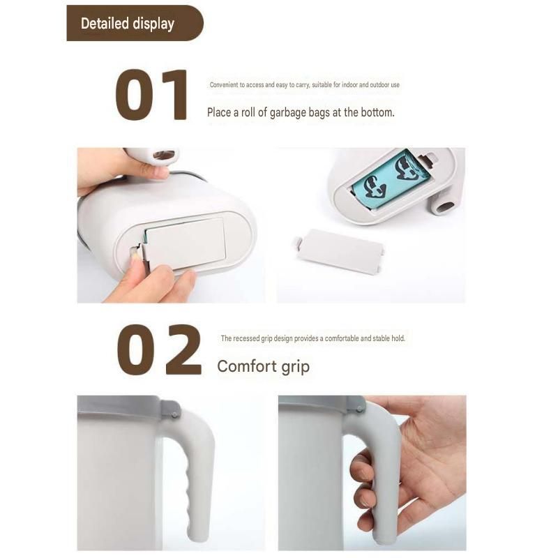 All-in-one Cat Litter Scoop - Detachable High-Capacity Waste Storage Bin with Garbage Bags, PP Material Cat Cleaning Tool for Efficient Litter Box Maintenance