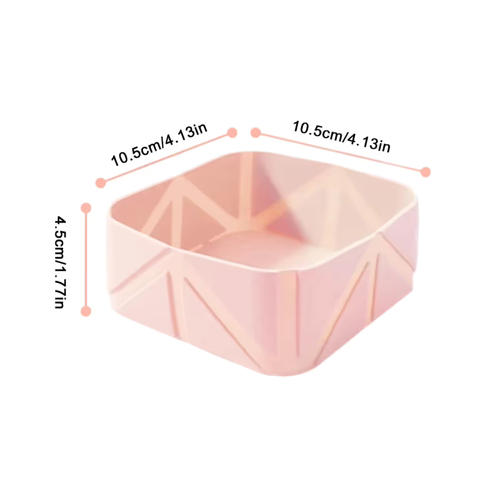 2-Pack Pink Portable Silicone Pet Travel Bowl - Foldable Outdoor Water & Food Dish for Dogs & Cats - Eco-Friendly, Lightweight & Durable with Aluminum Carabiner for Walking, Hiking & Camping