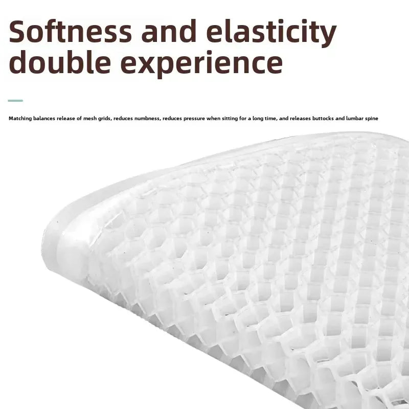 Purple Universal Honeycomb Gel Seat Cushion - Breathable Cooling Pad for Car & Office - Ergonomic Pressure Relief & Non-Slip Design for Long Sitting