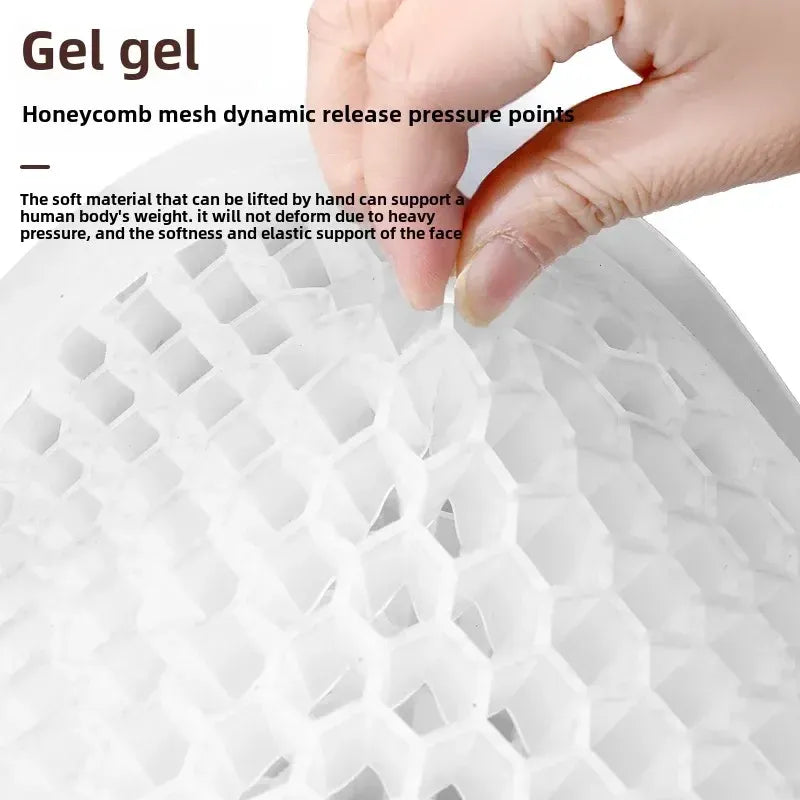 Purple Universal Honeycomb Gel Seat Cushion - Breathable Cooling Pad for Car & Office - Ergonomic Pressure Relief & Non-Slip Design for Long Sitting