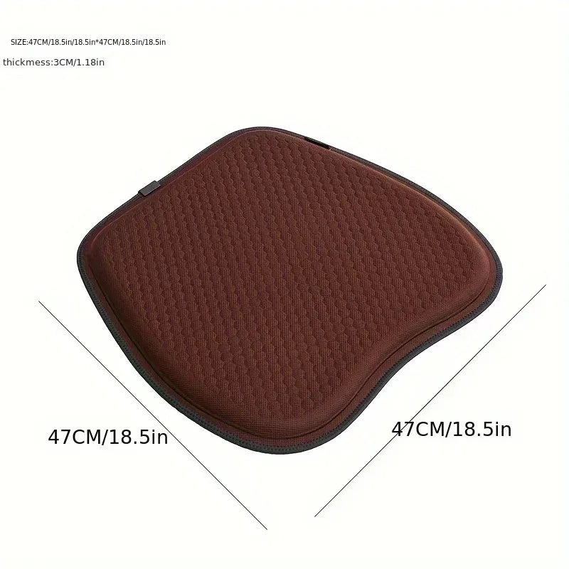 Purple Universal Honeycomb Gel Seat Cushion - Breathable Cooling Pad for Car & Office - Ergonomic Pressure Relief & Non-Slip Design for Long Sitting