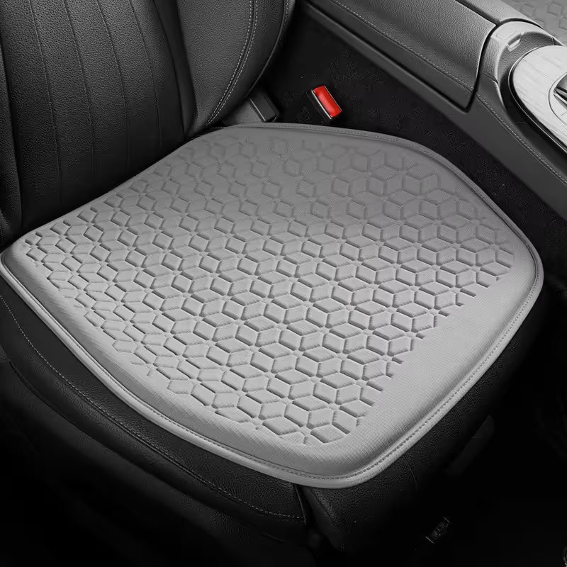 Grey Universal Cooling Gel Seat Cushion - TPR Breathable Honeycomb Pad for Car & Office Chair