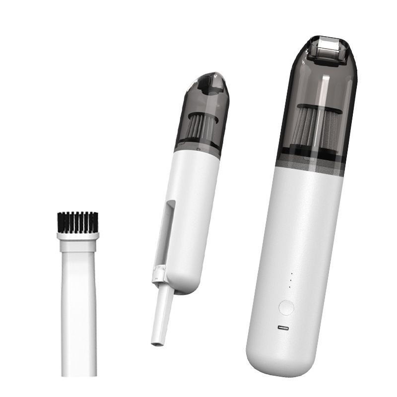 Black Mini Wireless Handheld Vacuum Cleaner——Wireless Mini Dust Cleaner with Strong Suction, USB Type C Charging and Multi Purpose Cleaning Attachments