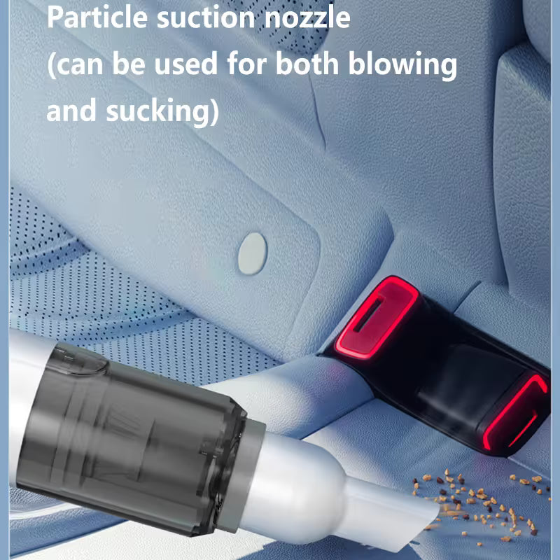 Black Cordless Dust Buster Vacuum Cleaner- Cordless Mini Dust Cleaner with Soft Brush Attachment, USB Rechargeable Desktop and Keyboard Cleaning Tool
