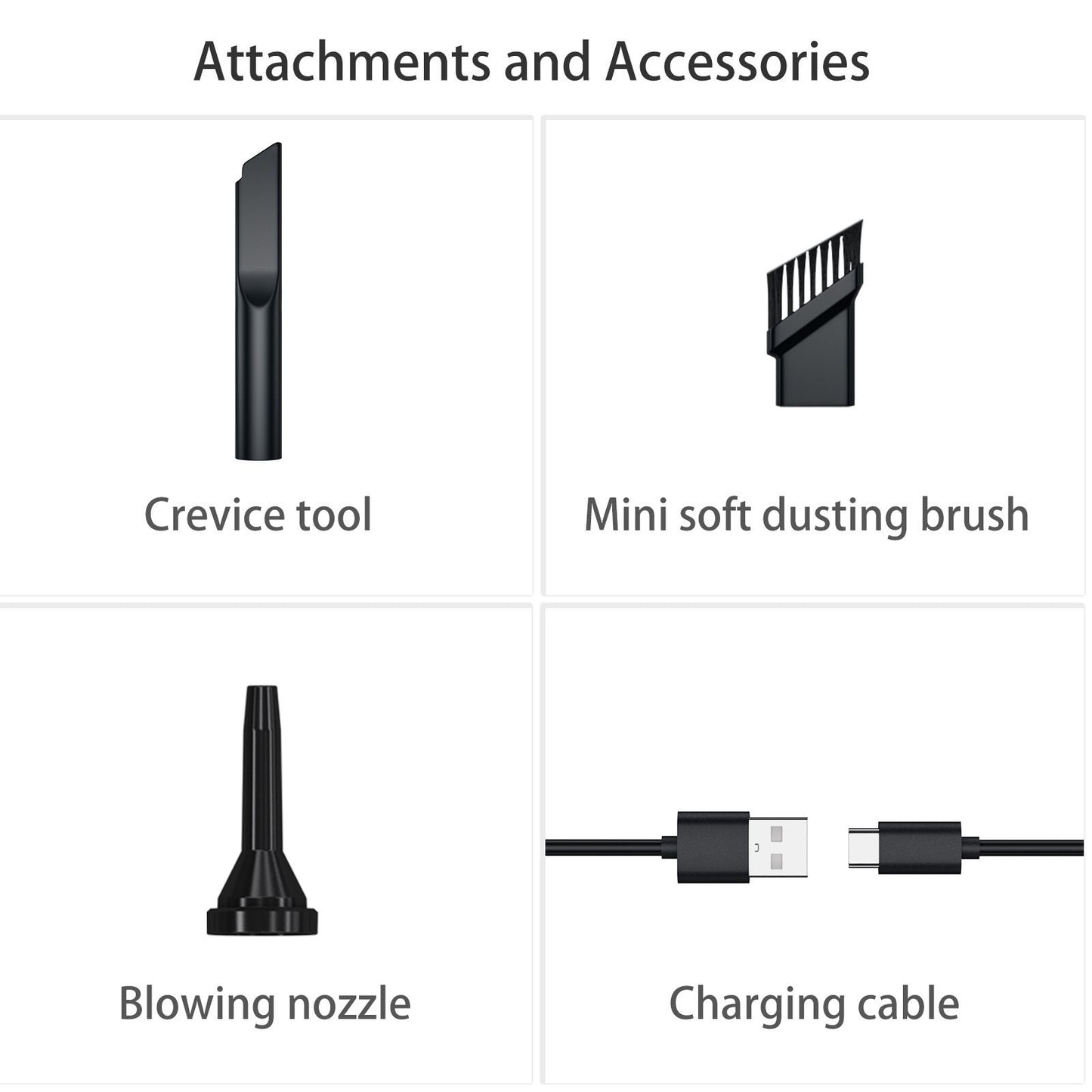 Portable Wireless Car Vacuum Cleaner 4 in 1 Handheld Air Duster Rechargeable Mini Vacuum for Pet Hair Keyboard Car Interior