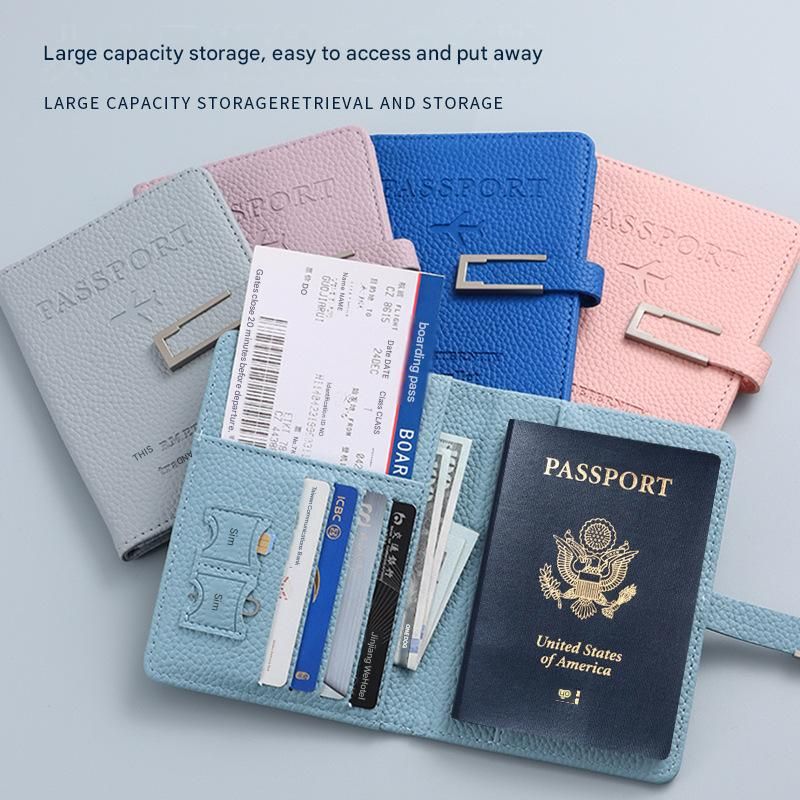 Orange Travel Passport Holder and Notebook Gift Set with Luggage Tag & Metal Pen Business Travel Gift Box