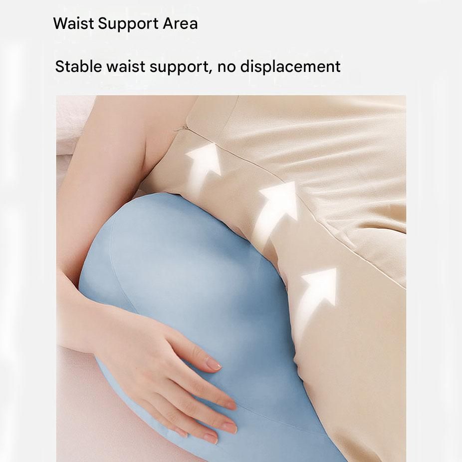 Pink Memory Foam Pregnancy Support Pillow for Side Sleeping, Adjustable Maternity Belly and Back Support Cushion, Pregnancy Wedge Pillow for Hip, Waist and Back Relief