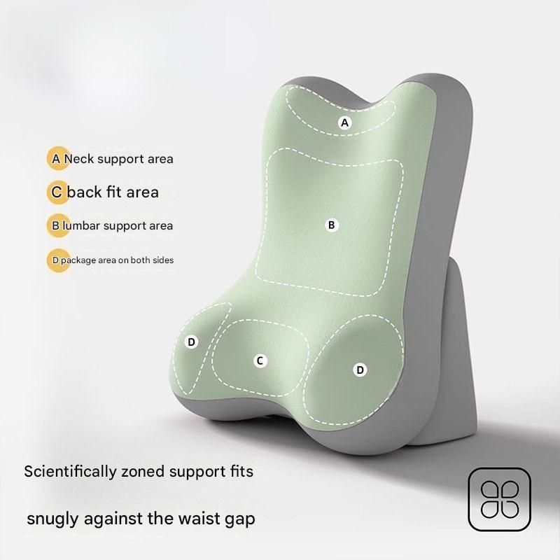 Green Memory Foam Reading Pillow & Back Support Cushion with Adjustable Wedge, Ergonomic Neck and Lumbar Support for Bed, Sofa, Reading, Gaming and Relaxation