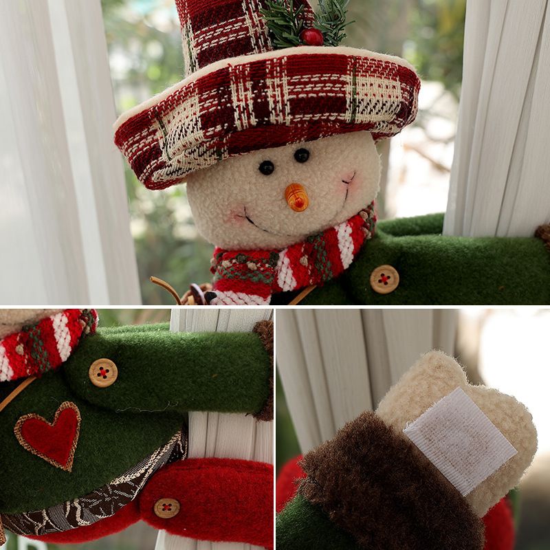 Christmas Home Comfort Set with Flannel Throw Blanket 130x150cm, Plush Indoor Slippers AU 10-11 and Snowman Curtain Tiebacks Set of 2, Festive Holiday Gift Bundle