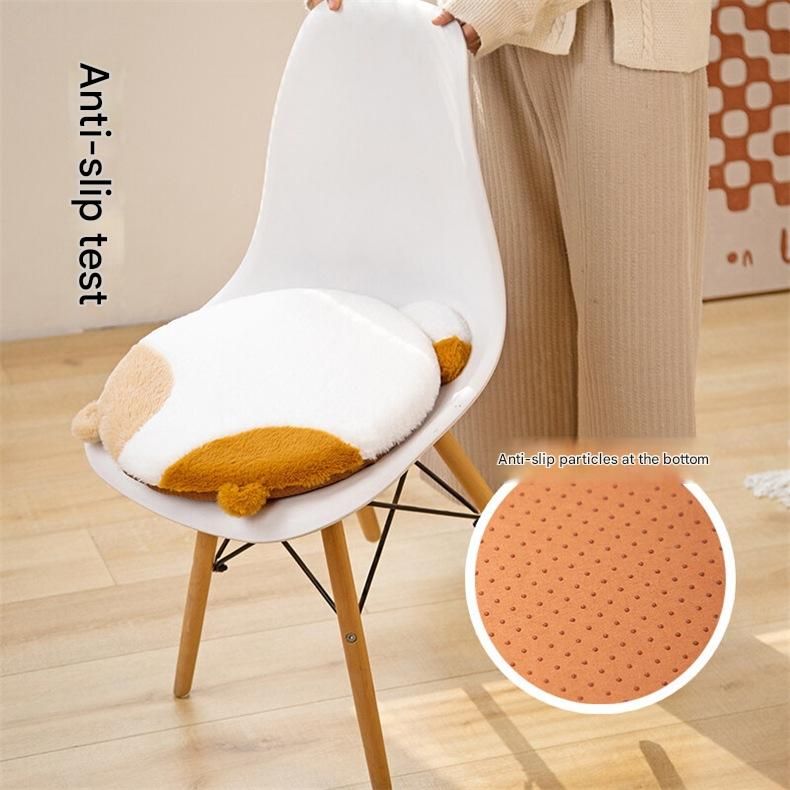 40cm Round Cat-Themed Seat Cushion (Brown Tabby) — Slow-Rebound Memory Foam, Soft Plush, Washable — Ideal for Office Chairs, Bedrooms, Dorms, and Reading Nooks