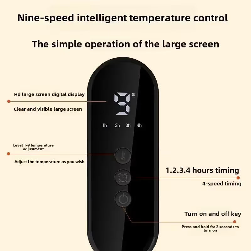 Electric Heating Pad 43x84cm with 9 Heat Levels and 4 Timer Settings, Washable Full Body Heating Mat for Back, Waist, Legs and Shoulders