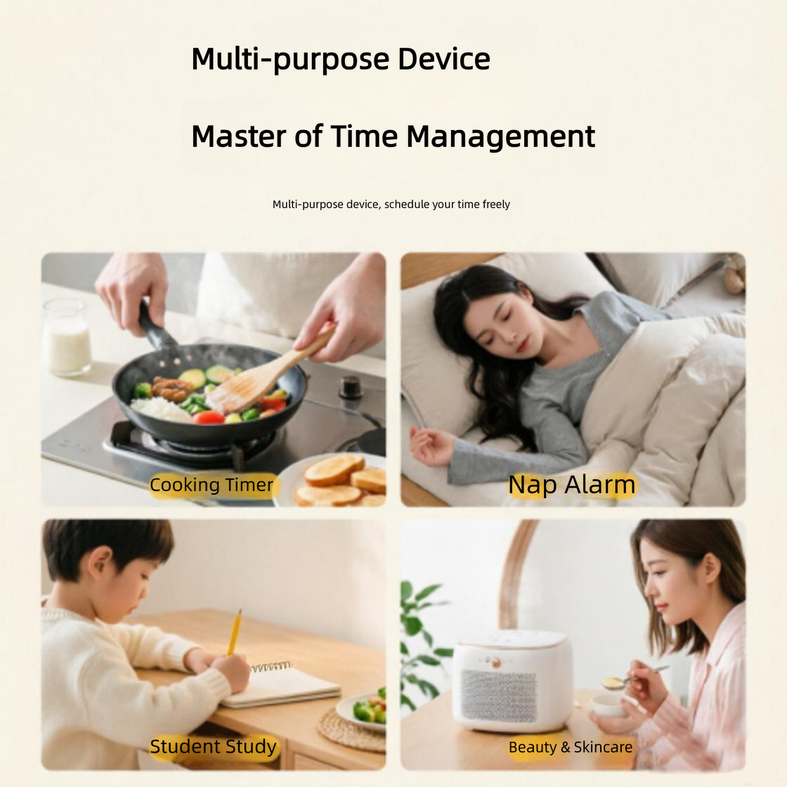 Pink Visual Mechanical Kitchen Timer with Magnetic Backing - Battery-Free Countdown Alarm for Cooking, Study & Time Management