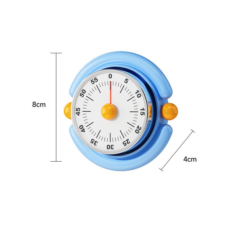 Pink Visual Mechanical Kitchen Timer with Magnetic Backing - Battery-Free Countdown Alarm for Cooking, Study & Time Management
