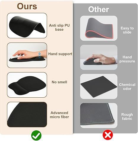 Gray silicone wrist rest with 20-in-1 electronics cleaning kit - portable multi-functional brush set, ergonomic mouse pad, suitable for office and travel.