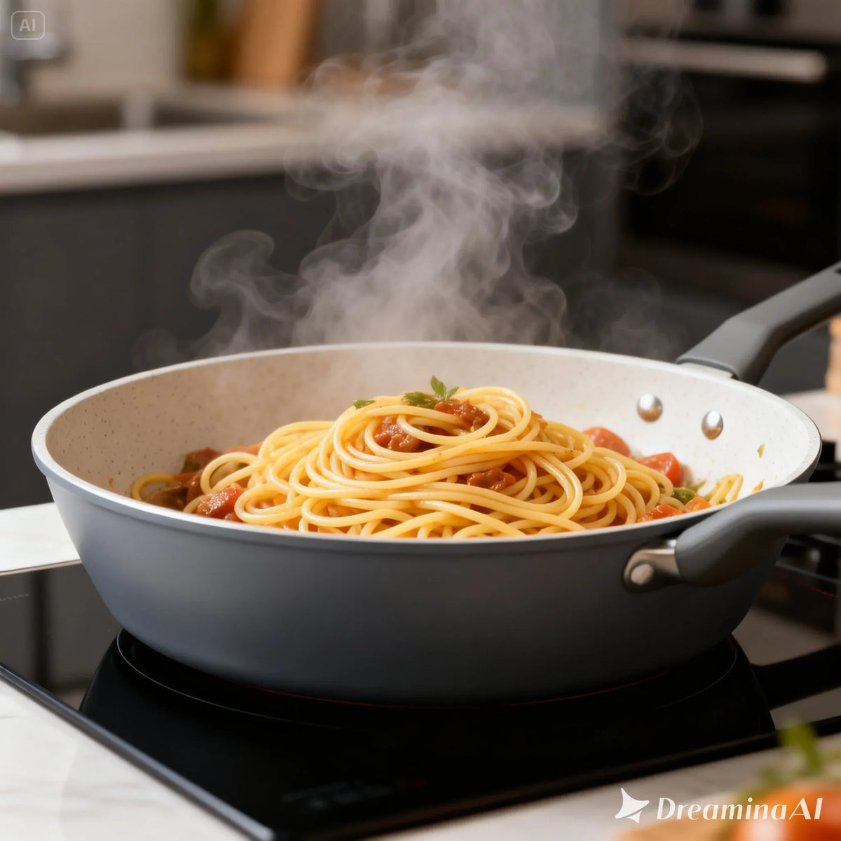 CLEVINGER 24CM NON-STICK FRYPAN(white and grey)
