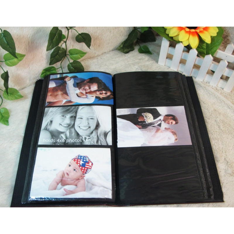 Photo album with luxurious cover Assorted colours Large 300 PCs 6 Inch - Gray